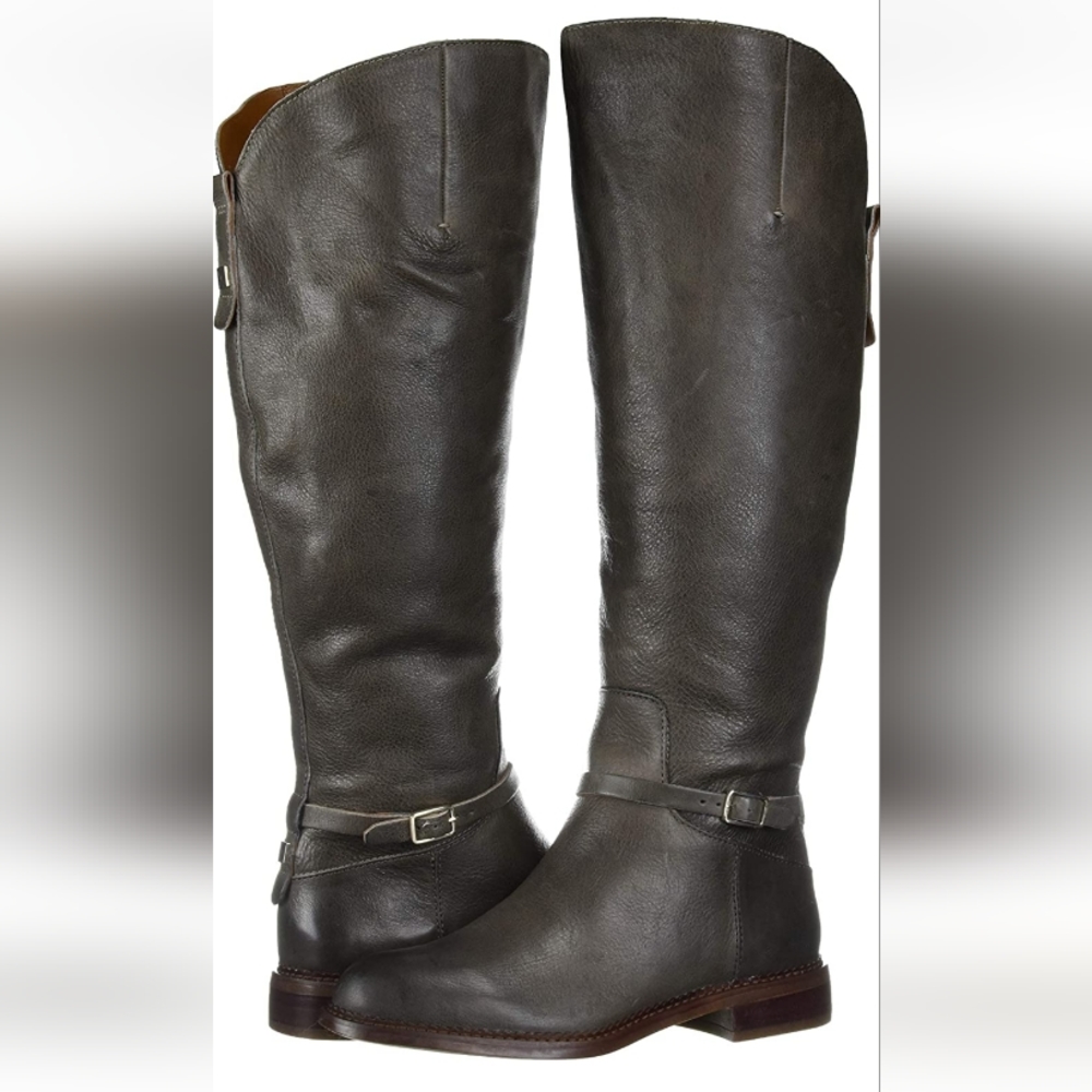 Franco Sarto Haylie Riding Boots Iron -7.5 - Picture 1 of 7